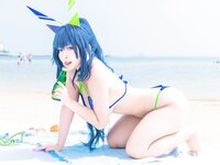 [Cosplay] 洛璃LoLiSAMA 热恋的盛夏 花园泳装