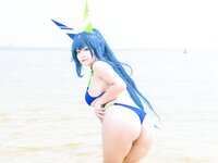 [Cosplay] 洛璃LoLiSAMA 热恋的盛夏 花园泳装