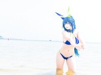 [Cosplay] 洛璃LoLiSAMA 热恋的盛夏 花园泳装