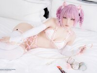 [Fantasy Factory] Xiaoding 小丁 - Patreon 2022.04 Pink Cat