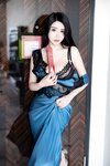 [Cosplay] 李若汐 蓝色情趣内衣