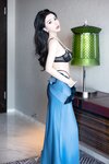 [Cosplay] 李若汐 蓝色情趣内衣