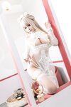 [Cosplay] Chun Momo 蠢沫沫 - White Cheongsam  True Love Edition 沫沫真爱版 歪萌白旗袍