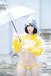 [Cosplay] 一只小栗奈 天台小雨衣