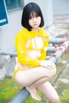 [Cosplay] 一只小栗奈 天台小雨衣