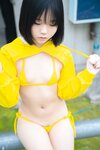 [Cosplay] 一只小栗奈 天台小雨衣