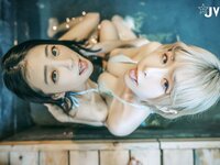 [JVID] 妍妍 Angel & 黎菲儿 - 色色的温泉之旅