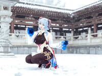 [Cosplay] 虎森森 原神 甘雨 雪景