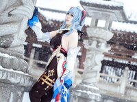 [Cosplay] 虎森森 原神 甘雨 雪景