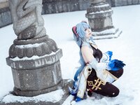[Cosplay] 虎森森 原神 甘雨 雪景
