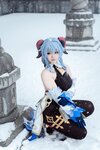 [Cosplay] 虎森森 原神 甘雨 雪景
