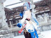 [Cosplay] 虎森森 原神 甘雨 雪景