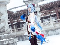 [Cosplay] 虎森森 原神 甘雨 雪景