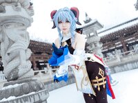 [Cosplay] 虎森森 原神 甘雨 雪景