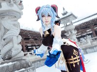 [Cosplay] 虎森森 原神 甘雨 雪景
