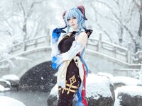 [Cosplay] 虎森森 原神 甘雨 雪景