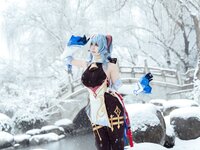 [Cosplay] 虎森森 原神 甘雨 雪景