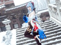 [Cosplay] 虎森森 原神 甘雨 雪景