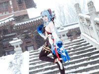 [Cosplay] 虎森森 原神 甘雨 雪景