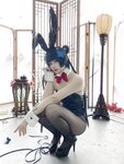 [Cosplay] 屿鱼 蔚蓝档案 龙华妃咲 兔女郎