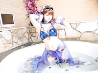 [Cosplay][Ema-mode] Ema Sakura さくらえま - えまぶるっ！水着ベアトリクス水着ゼタ