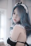 [Cosplay] eloise 软软 - Three points and black silk 三点与黑丝