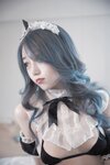 [Cosplay] eloise 软软 - Three points and black silk 三点与黑丝
