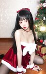 [Cosplay] 果咩酱w 圣诞 黑丝