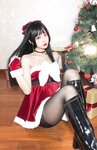 [Cosplay] 果咩酱w 圣诞 黑丝