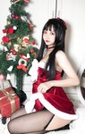 [Cosplay] 果咩酱w 圣诞 黑丝