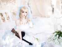 [Cosplay] 焖焖碳 - 少女前线 索米 婚纱