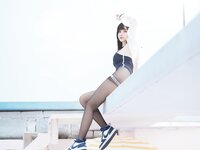 [Cosplay] rioko 凉凉子 - Rooftop swimming competition 天台竞泳