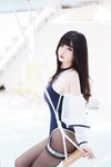 [Cosplay] rioko 凉凉子 - Rooftop swimming competition 天台竞泳