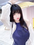 [Cosplay] rioko 凉凉子 - Rooftop swimming competition 天台竞泳