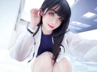 [Cosplay] rioko 凉凉子 - Rooftop swimming competition 天台竞泳