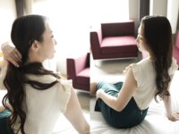 【舞ワイフ公式写真集】桜坂まみ - 巻毛の長い髪が綺麗な、性に食欲な美人妻