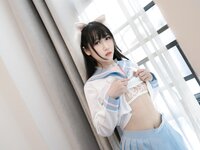 [Cosplay] 不呆猫 - 白色兔子JK