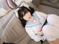 [Cosplay] 不呆猫 - 白色兔子JK