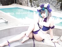 [Cosplay] 贞子蜜桃 - 碧蓝航线 柴郡泳装