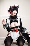 [Cosplay] 狐洛洛子 - 鲨鱼妹 女仆