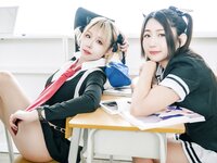 [JVID] 黎菲儿 & 黎茉 - 情欲校园补考日-女学生在教室嬉闹-相互探索身体-性欲高涨