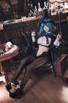 [Cosplay] 雪晴Astra - 万圣节 柴郡魔术师