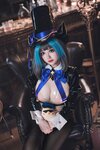 [Cosplay] 雪晴Astra - 万圣节 柴郡魔术师