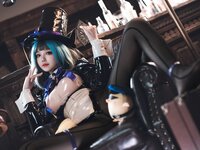 [Cosplay] 雪晴Astra - 万圣节 柴郡魔术师