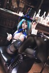 [Cosplay] 雪晴Astra - 万圣节 柴郡魔术师