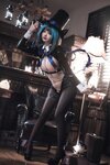 [Cosplay] 雪晴Astra - 万圣节 柴郡魔术师