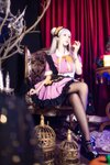 [Cosplay] 羽生三未图集 - 万圣黑丝女仆