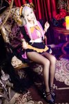 [Cosplay] 羽生三未图集 - 万圣黑丝女仆