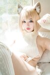 [Cosplay] 狐洛洛子 - 慵懒白猫