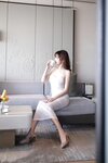 [Cosplay] 陆萱萱 透明网纱紧身裙